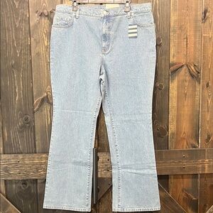 Lands End Modern Fit Bootcut Jeans Size 18 Denim Neutral Capsule‎ NWT Outdoor